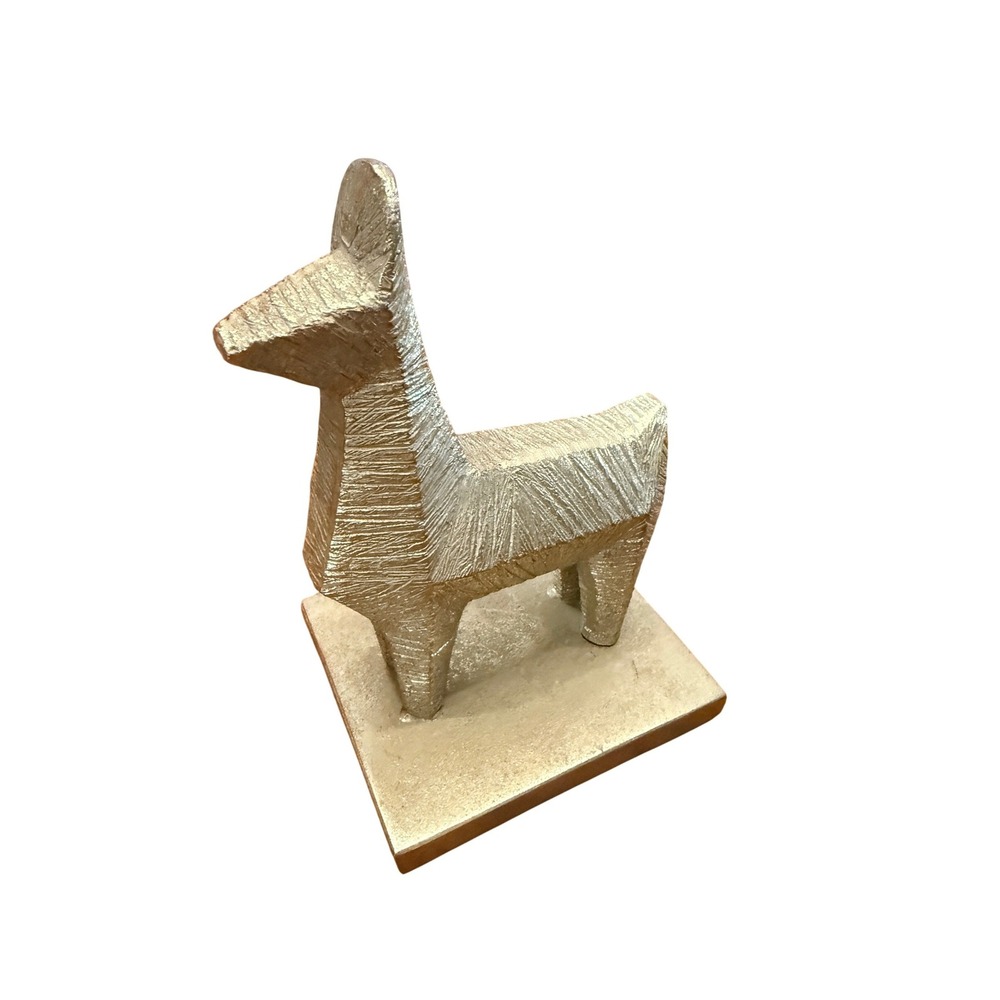 Unbranded Llama Figurine Textured Gold Finish Decor Resin‎